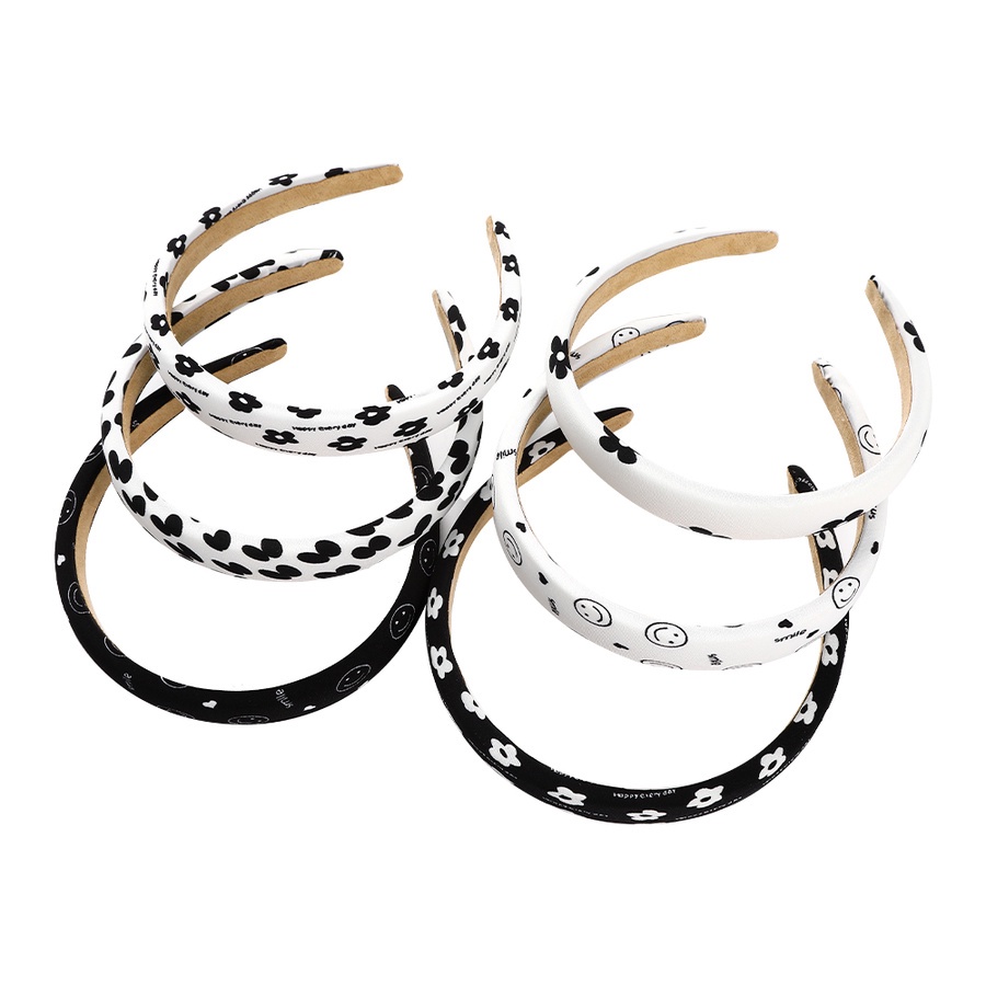 Cài tóc bằng xốp in họa tiết hoa/ chấm bi phong cách Hàn Quốc thanh lịch mới cho nữ