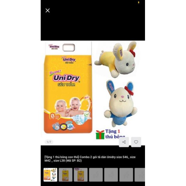 Combo 3 gói tã Dán Unidry mẫu mới S48/M42/L38/XL34