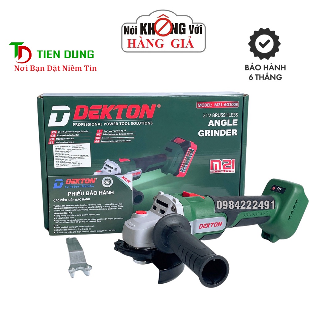 Thân Máy Mài Góc Dùng Pin DEKTON M21-AG100S Chân Pin Phổ Thông
