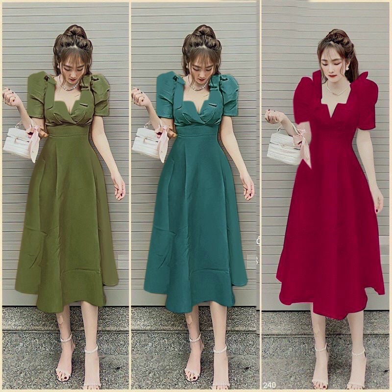 Đầm nơ vai bigsize 60-90kg hình mẫu chụp thật 100%