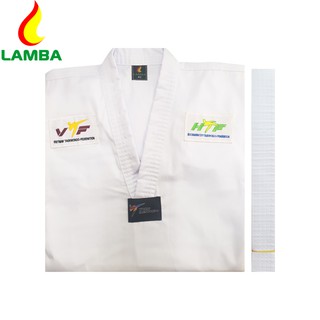 VÕ PHỤC TAEKWONDO PHONG TRÀO (TẶNG KÈM ĐAI VÀ LOGO VTF).