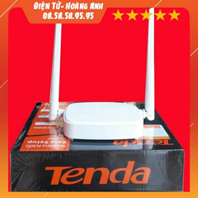 Bộ Phát 2 Râu WiFi Tenda N300- Chính hãng 300Mbps 2 râu0