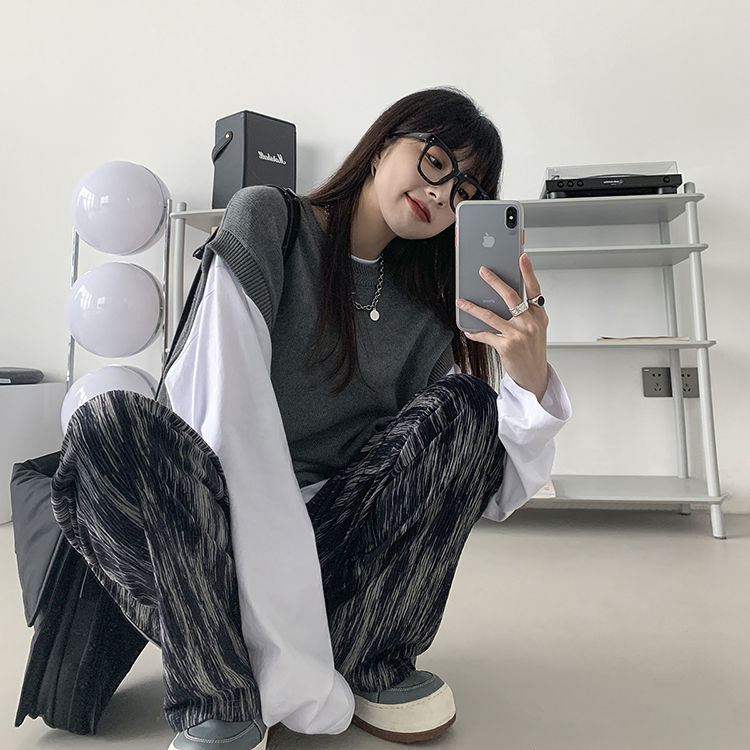 Quần Ống Rộng Lưng Cao Thời Trang Dành Cho Nữ