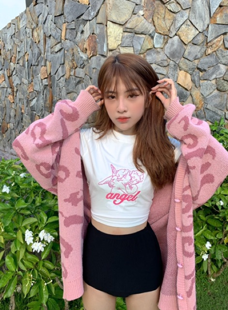 [Mã WASKT304 giảm 15% tối đa 30K đơn 99K] Croptop Angel thêu | BigBuy360 - bigbuy360.vn