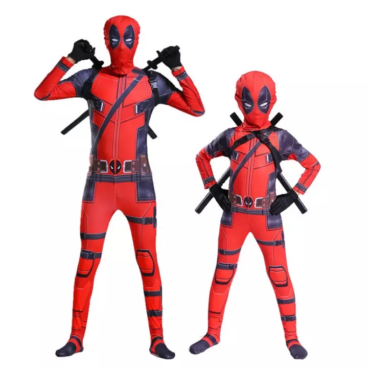 Congme Dead pool Cosplay Trang Phục, Siêu Anh Hùng Halloween Zentai Áo liền quần Phong Cách 3D Cho T