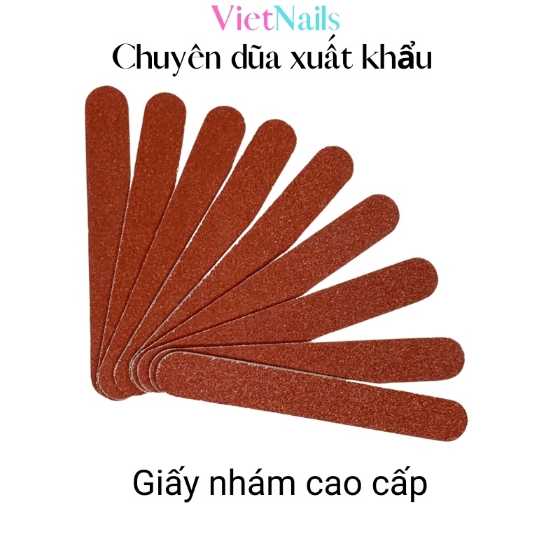 Dũa Móng Tay Móng Tự Nhiên Mini Giấy Nhám Nhiều Màu Độ Nhám Thông Dụng 120 Êm Móng Khi Dũa