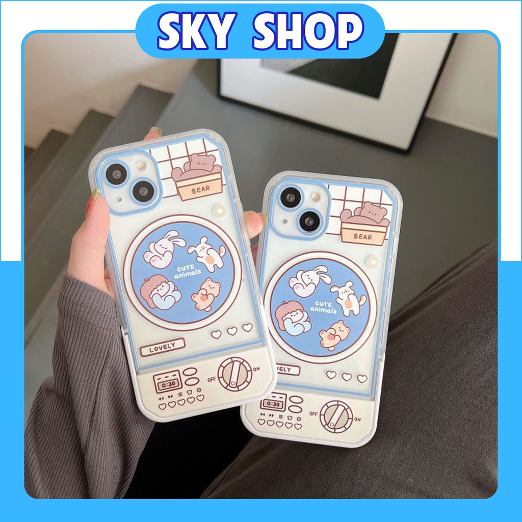 Ốp Lưng Iphone Cạnh Vuông Chống Lưng Kệ Điện Thoại Hình Dạng Ghế Linh Thú 7plus/8plus/x/xs/xsmax/11/12/13/14/pro/max