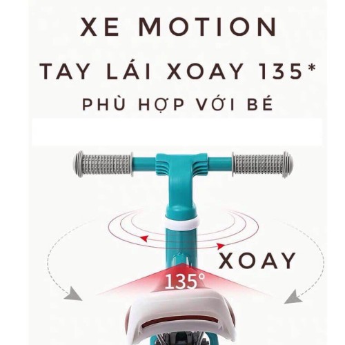 Xe chòi chân, thăng bằng cho bé MOTION, có bàn đạp 2in1 khung thép yên da-Xe chòi chân motion cho bé 3 bánh,chịu lực 30k