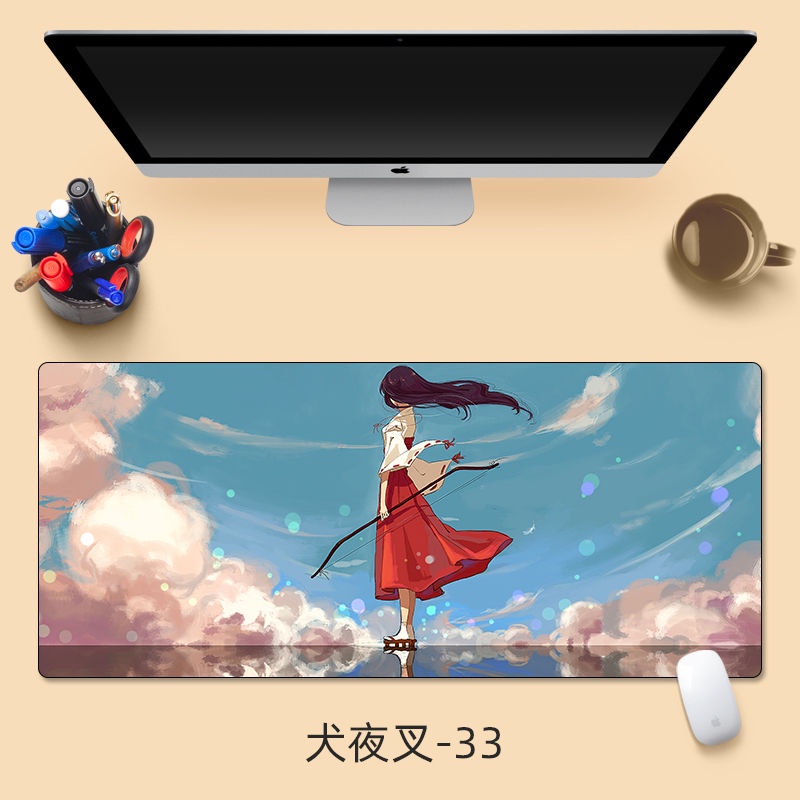 Tấm Lót Chuột Và Bàn Phím Máy Tính Khổ Lớn 700x300 In Hình Anime Inuyasha Tiện Dụng