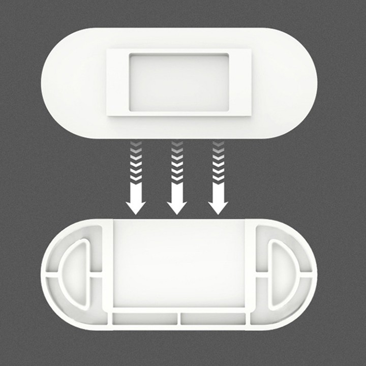 Miếng dán cố định treo ổ điện, cục wifi- giá đỡ dán tường AB dính siêu chắc cặp miếng dán chữ U-A gài vào nhau
