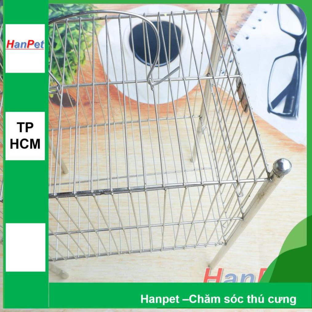 Hanpet.GV- Lồng tắm chim khuyên- lồng chuột hamster 100% inox không gỉ sét (- longtam) chuồng chim / lồng nuôi