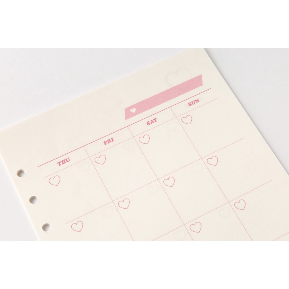 Sổ Planner ARTBOX Hàn Quốc Lập Kế Hoạch Hàng Ngày Hình Trái Tim Xinh Xắn