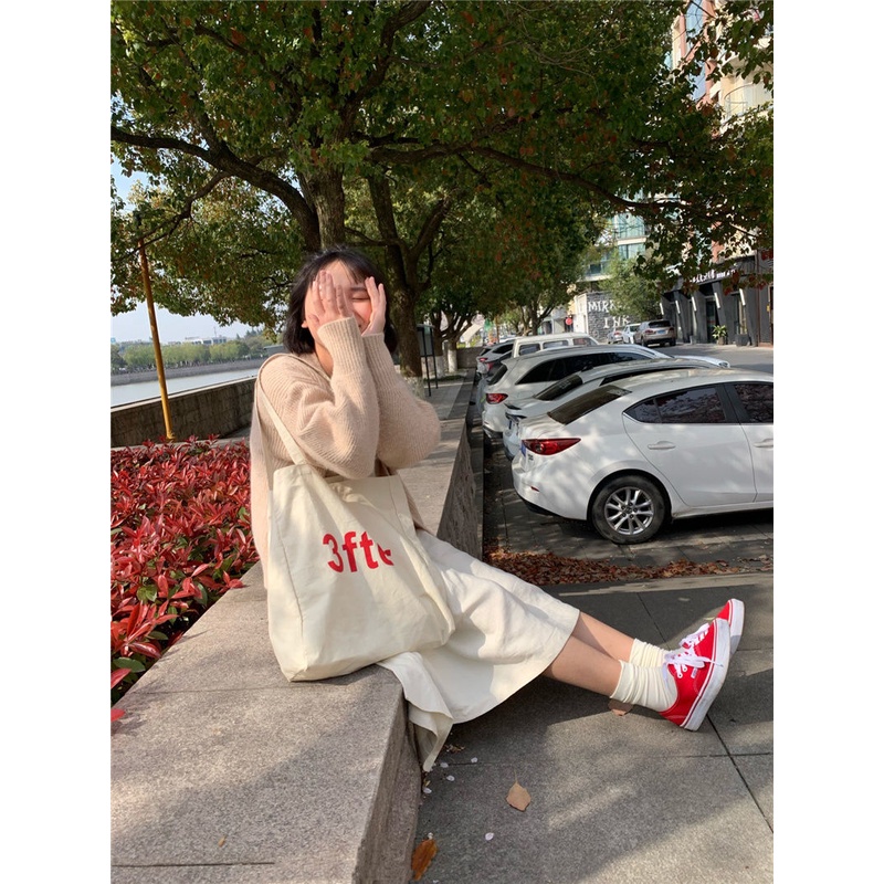 Túi Xách Vải canvas Cỡ Lớn Phong Cách Nhật Hàn Thời Trang 2022 Cho Nữ