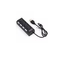 Bộ chia USB 4 cổng có công tắc USB 2.0 4 Port Super Hub 480Mbps (MÀUĐen)