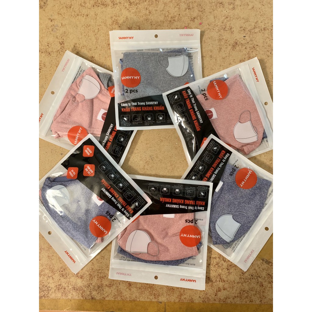 Khẩu Trang Vải Kháng Khuẩn - Thiết Kế 2 Lớp Vải Kháng Khuẩn - Lọc Bụi - Chống Nắng - Chống Tia UV 2 Lớp SANNYNY | BigBuy360 - bigbuy360.vn