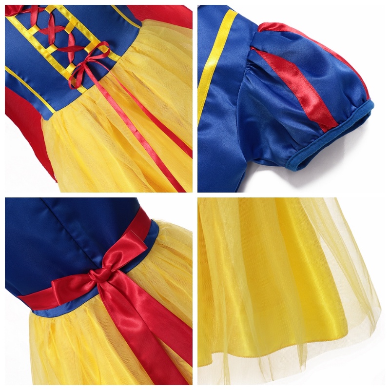 Đầm Xòe 4 Lớp Hóa Trang Công Chúa Bạch Tuyết Disney Cho Bé Gái