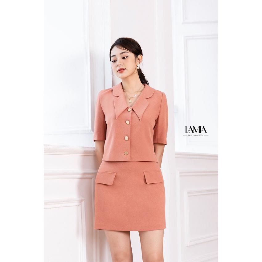 Áo vest nữ hè Lamia Design LUXE012 màu hồng salmon
