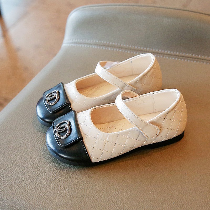 Giày Bệt Bé Gái Da Lì- Giày Búp Bê 2 Màu Quai Dán Phong Cách Hàn Quốc M001