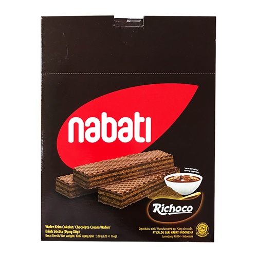 Bánh xốp Nabati ( Nhân Phô mai , Sôcôla, Sữa chua Phúc Bồn Tử) hộp 320g