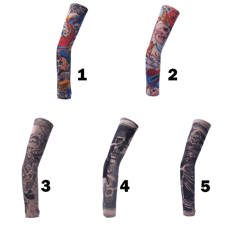 10 Mẫu Ống Tay Hình Xăm Tạm Thời Bằng Nylon Co Giãn
