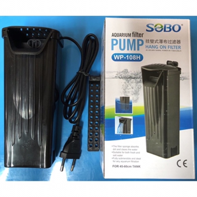 Lọc Thác Đứng SOBO WP 108H - Lọc Dùng Nuôi Rùa, Cá Cảnh | Công suất 3W