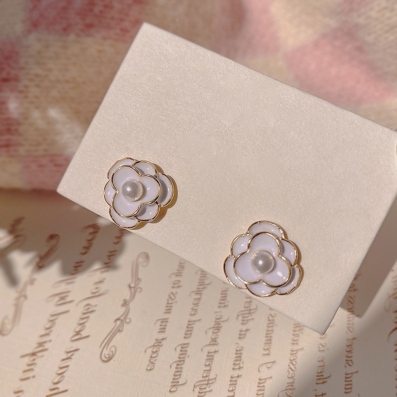 Khuyên Tai Hình Hoa Đính Ngọc Trai Phong Cách Thời Trang Hàn Quốc Mới 2022