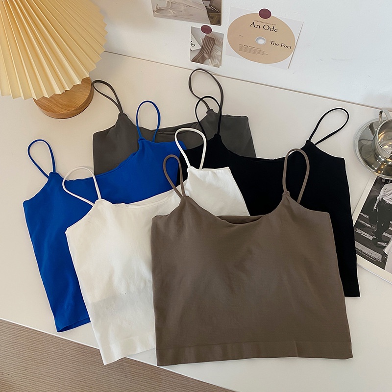 Áo Bra Cotton 2 Dây Đệm Su Mút Mỏng Không Gọng Siêu Co Giãn Bốn Chiều ELSA BRA - 1860