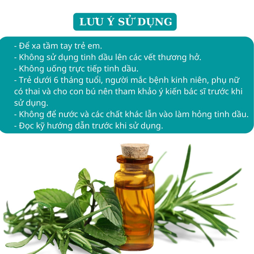 Tinh dầu thiên nhiên nguyên chất thơm phòng đuổi muỗi khử mùi cao cấp sả quế bạc hà tràm NESFARM TDL10