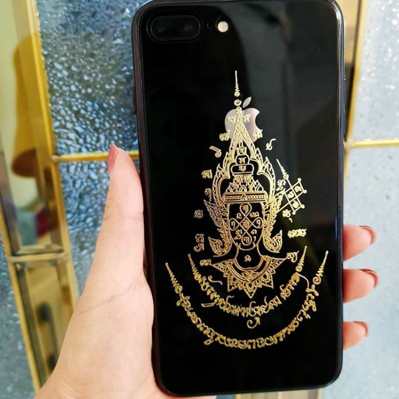 Linh phù dán điện thoại Phật  Nanathong của Thái Lan may mắn bình yên, miếng dán điện thoại phong thuỷ
