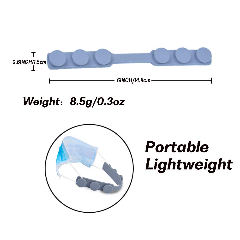 Bộ 4 Móc Đeo Khẩu Trang 3 Mức Độ Bằng Silicone Chống Trượt Có Thể Điều Chỉnh