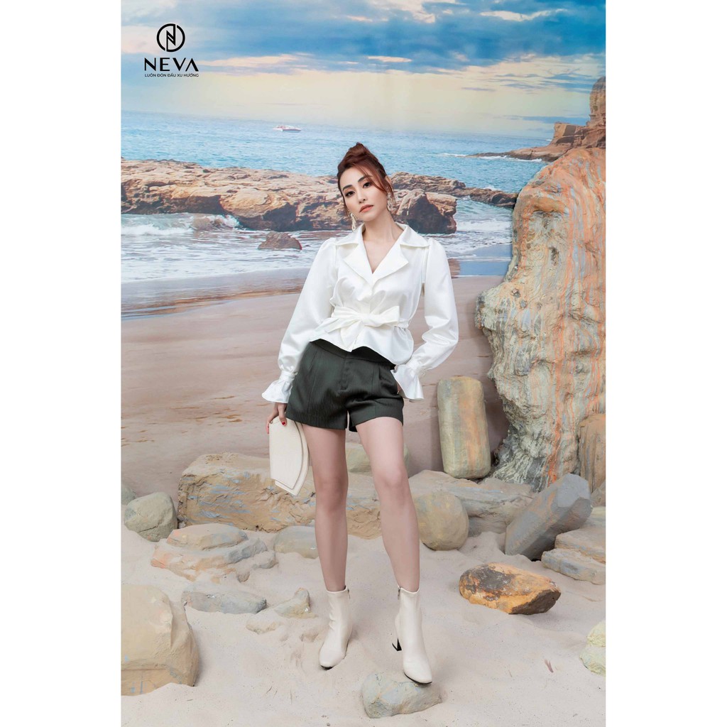 Áo Vest satin trắng NEVA – 20F2T140029T010