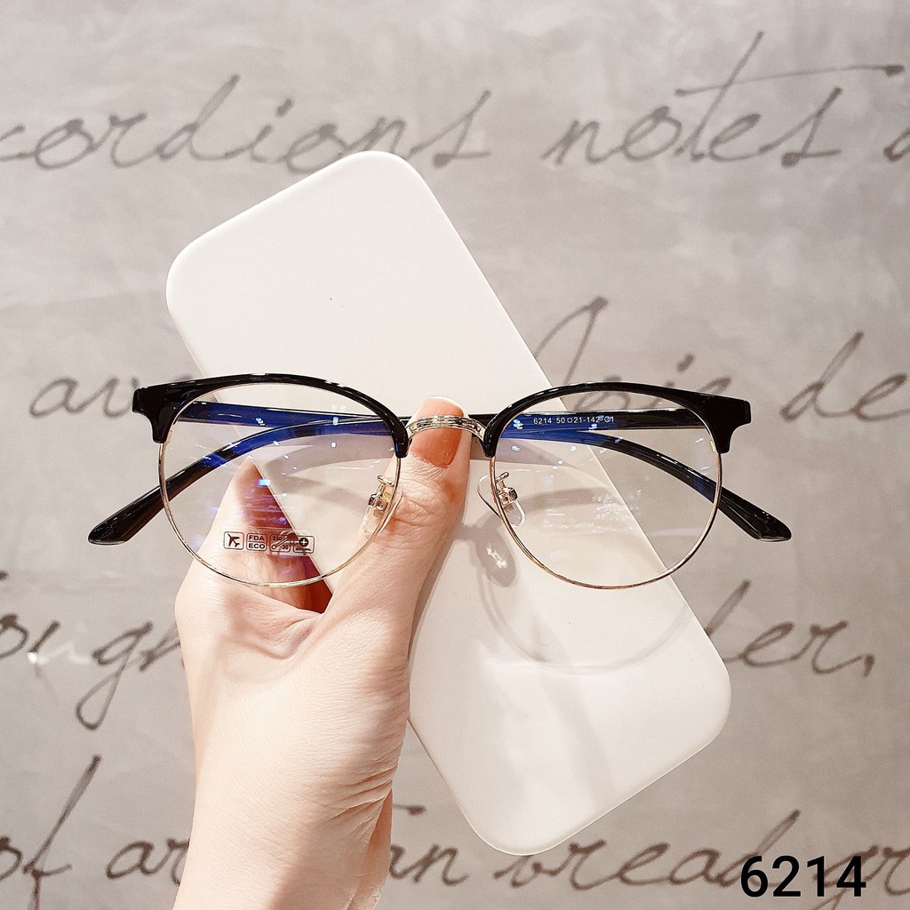 Gọng kính cận nam nữ bán viền càng nhựa dẻo siêu bền dễ đeo Lani 6214- Lắp Mắt Cận Theo Yêu Cầu | BigBuy360 - bigbuy360.vn
