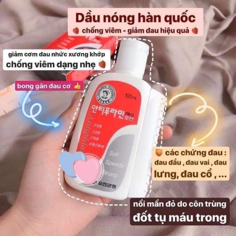 Dầu nóng xoa bóp hàn quốc chính hãng