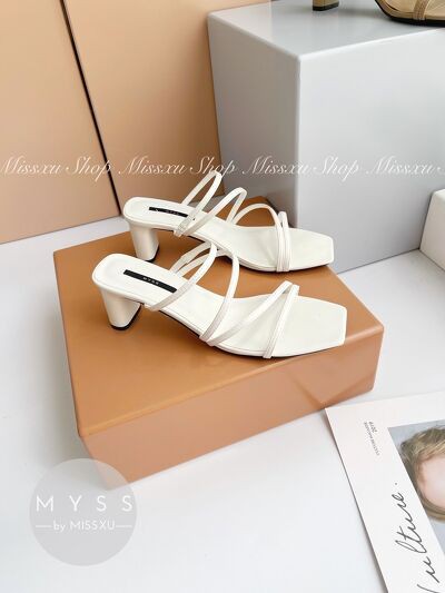 Giày guốc nữ 4 dây ngang gót trụ dẹp 5cm thời trang MYSS - SU101