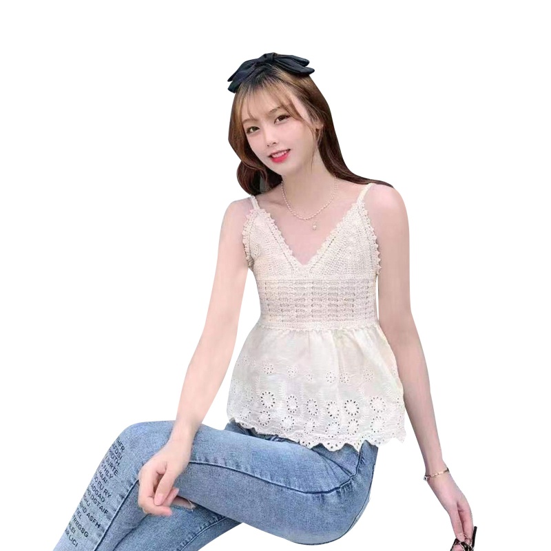 Áo Dệt Kim Sát Nách Cổ Tròn Thời Trang Mùa Hè Cho Nữ