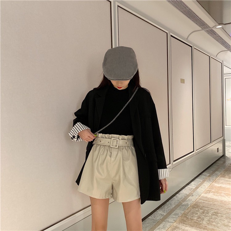 Quần Đùi Da Pu Ống Rộng Thời Trang Cho Nữ | BigBuy360 - bigbuy360.vn