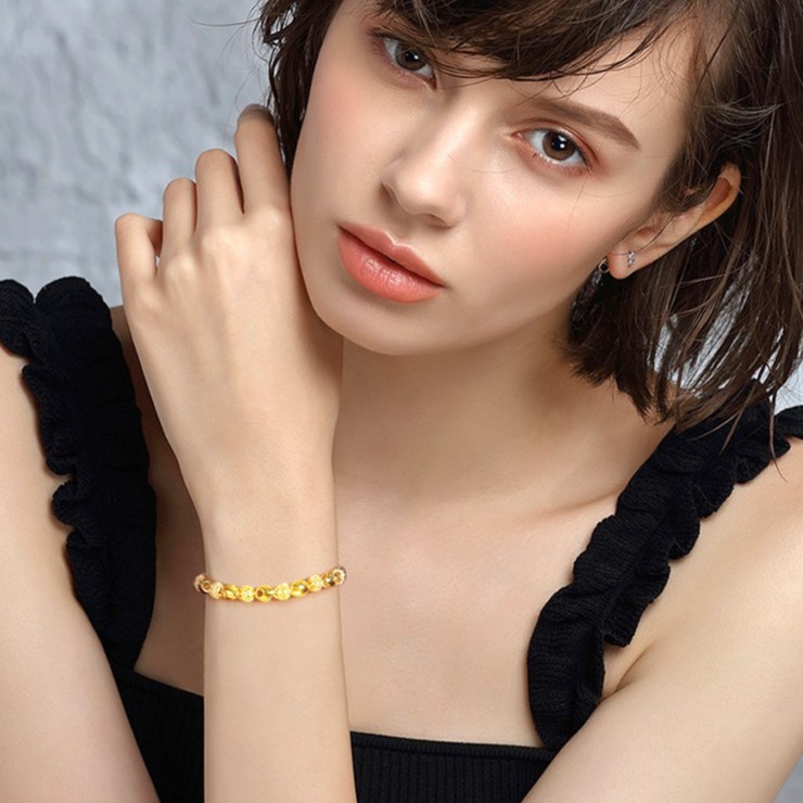 Lắc Tay Nữ Mạ Vàng, Thiết Kế Phong Cách Hàn Quốc - XPLT21