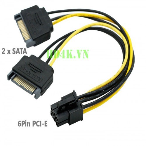 Cáp Chuyển 6PIN+8PIN ra Sata