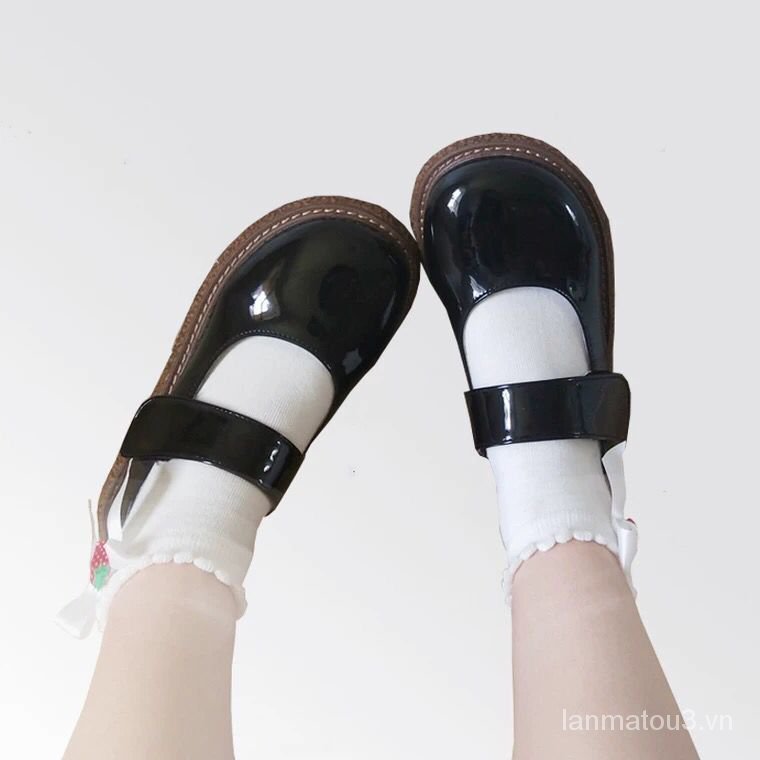 Giày Da Mũi Tròn Phong Cách Retro Nhật Bản Cho Nữ | BigBuy360 - bigbuy360.vn