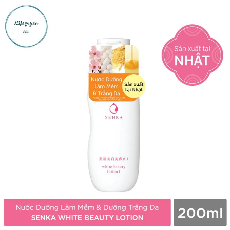 (SX Nhật Bản) Nước dưỡng làm mềm và trắng da Senka White Beauty Lotion I 200ml