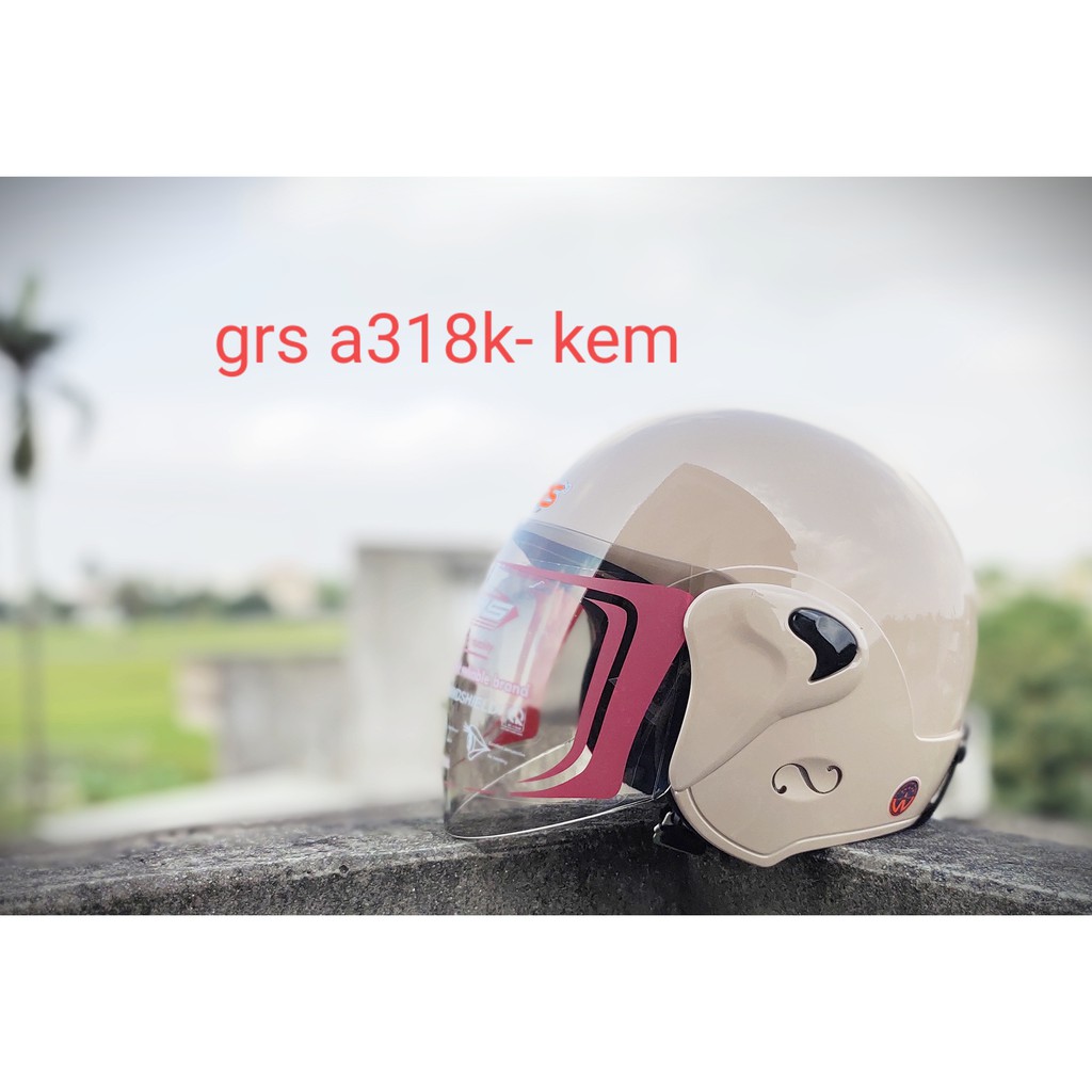 MŨ 3/4 ĐẦU GRS A318K CAO CẤP CHÍNH HÃNG