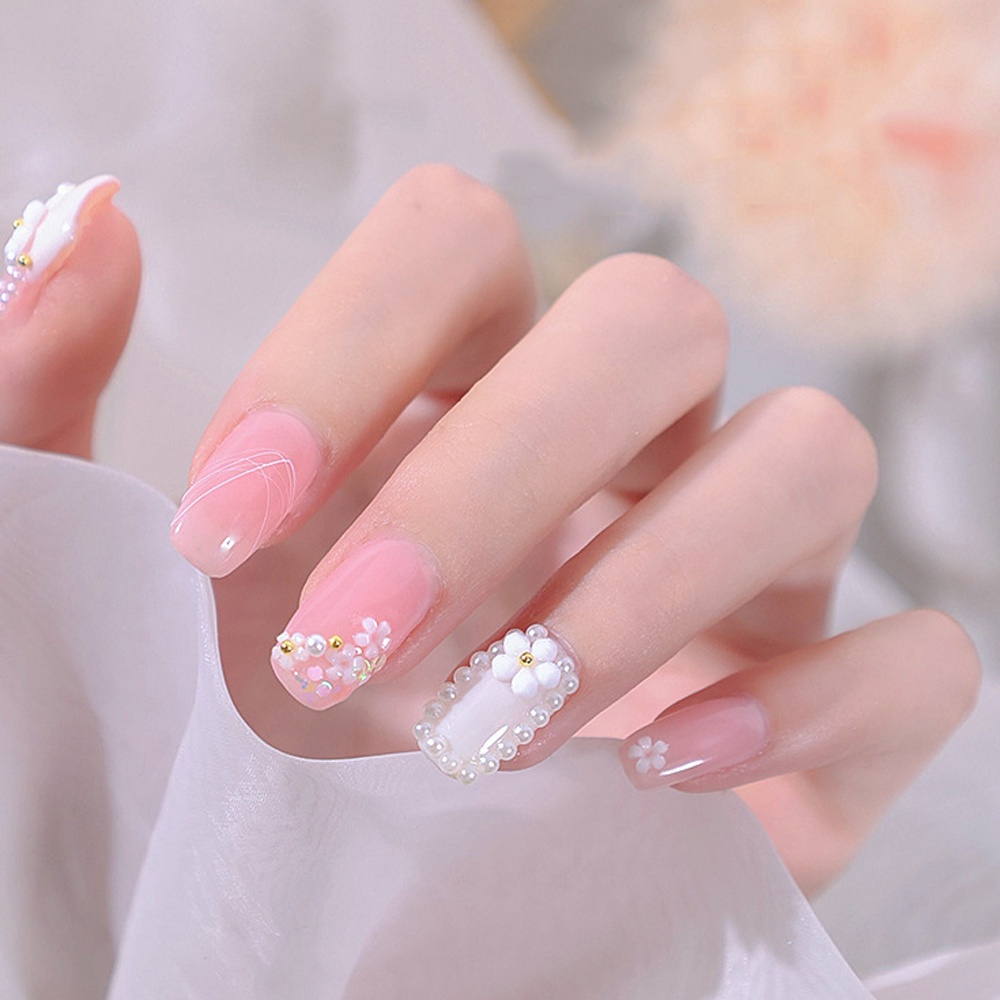 [Hàng mới về] Phụ kiện trang trí móng tay hình hoa 3D kiểu Nhật Bản DIY