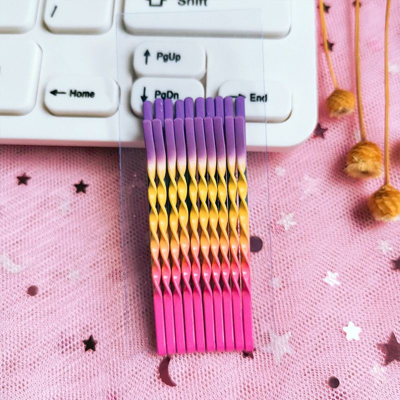 Set 10 kẹp tăm kẹp tóc màu sắc dễ thương