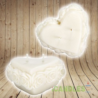 Viên nến trái tim hoa hồng thả nước không mùi