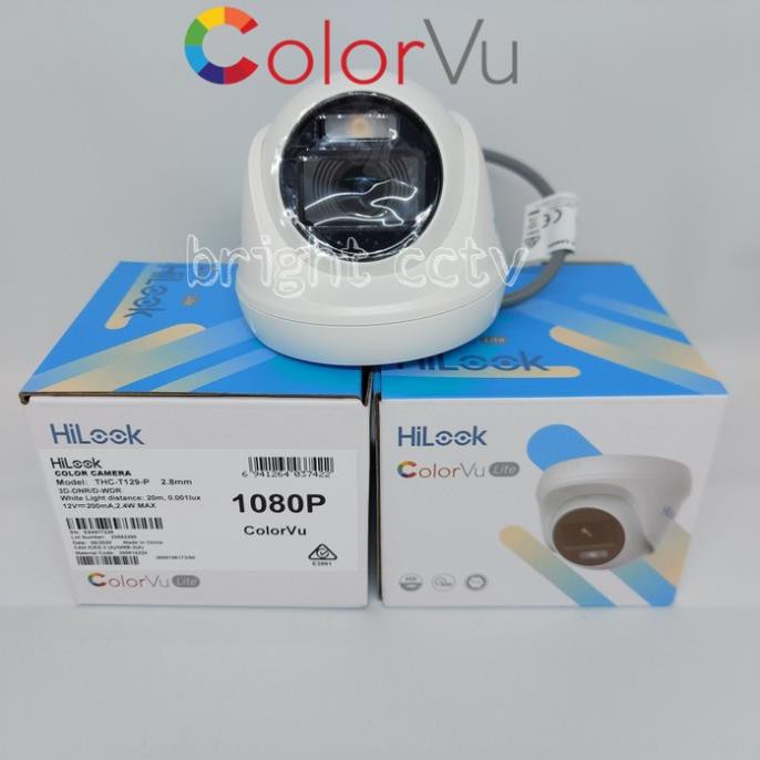 [Mã 154ELSALE2 giảm 7% đơn 300K] Camera Dome HD-TVI COLORVU 2.0 Megapixel HILOOK THC-T129-M - Hàng chính hãng