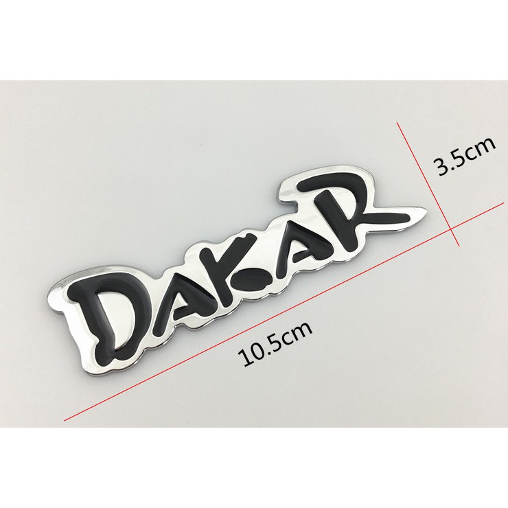 Miếng Dán 3D Chữ Dakar bằng kim loại
