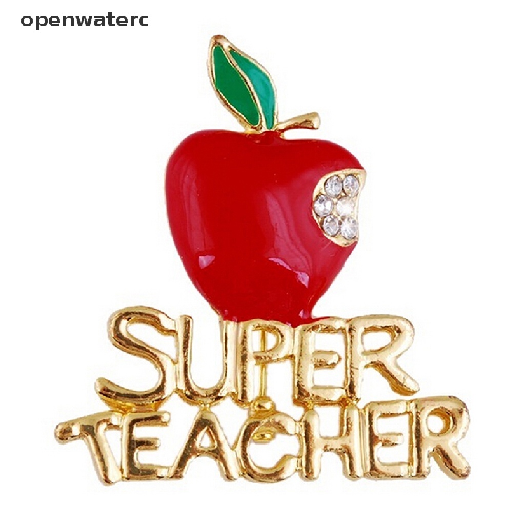 Ghim Cài Áo Hình Giáo Viên Super Teacher Phối Pha Lê Màu Đỏ Thời Trang Cho Nam Và Nữ