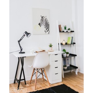 BÀN LÀM VIỆC, BÀN HỌC CHÂN CHỮ A ĐƠN KÈM TỦ 4 HỘC TRẮNG