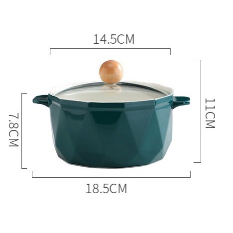 Bát Sứ Bộ Bát Đĩa Decor Bát Ăn Cơm Bộ Chén Dĩa Sứ Dễ Thương Nồi Kim Cương Cute Cao Cấp S42