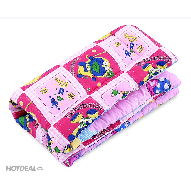 Nệm Lót Gòn Cotton Thắng Lợi Cho Bé 105 x 72 Cm TH Bobo màu Hồng